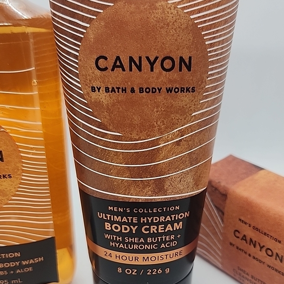 Bath & Body Works Men's Collection Canyon 3-Piece Set Wash, Bar, Cream New - Picture 4 of 7